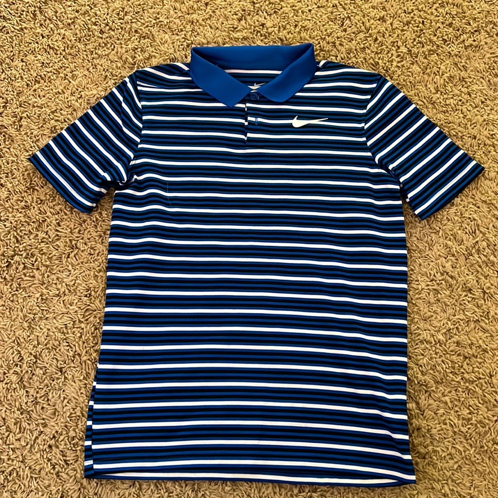 Nike striped dry fit polo - (L)